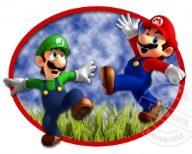 Strijkapplicatie Mario en Luigi jump