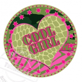 Strijkapplicatie Cool Girl Army