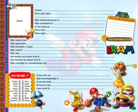 Vriendenboekje Super Mario Bros New  met naam (en evt foto)