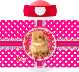 Set Mepal broodtrommel en drinkbeker Cute Bunny