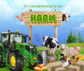 Vriendenboekje Tractor / Boerderij  met naam (en evt foto)