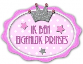 Strijkapplicatie Ik ben eigenlijk een prinses....