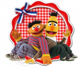 Strijkapplicatie Bert en Ernie