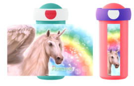 Mepal broodtrommel en drinkbeker Unicorn Rainbow