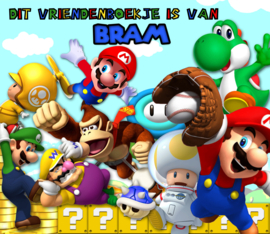 Vriendenboekje Super Mario Bros New  met naam (en evt foto)