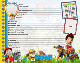 Vriendenboekje Paw Patrol met naam (en evt foto)