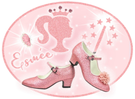 Strijkapplicatie Glitter Prinses met naam