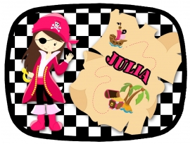 Broodtrommel Pirate Girl schatkaart