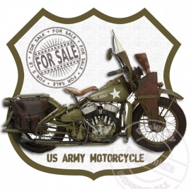 Strijkapplicatie US Army motorcycle