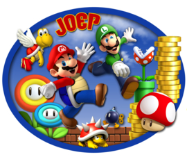 Strijkapplicatie Mario Bros Multi