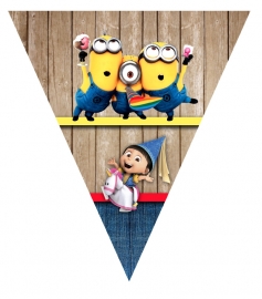 Kinderfeest vlaggenslinger Verschrikkelijke Ikke Minions party