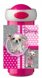 Set broodtrommel en drinkbeker Chihuahua pink glitter