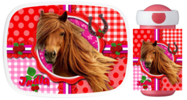 Set Mepal broodtrommel en drinkbeker Beautiful Horse