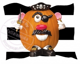 Strijkapplicatie Mr. Potato Piraat
