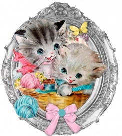 Strijkapplicatie Sweet Kittens