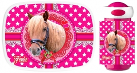 Set Mepal broodtrommel en drinkbeker Cute Horse Femke