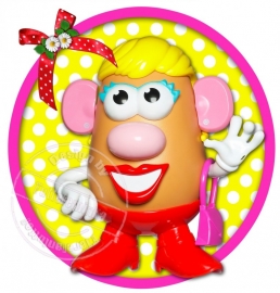 Strijkapplicatie Miss Potato Head