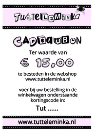 Tutteleminka cadeaubon t.w.v. € 15,00