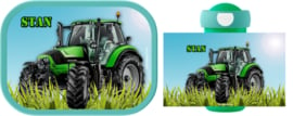 Set Mepal broodtrommel en drinkbeker traktor groen