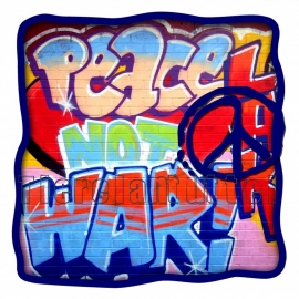 Strijkapplicatie Peace not War