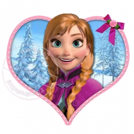 Strijkapplicatie Frozen Love Anna