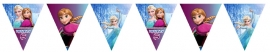 Kinderfeest vlaggenslinger Frozen met paars