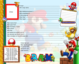Vriendenboekje Super Mario Bros New  met naam (en evt foto)