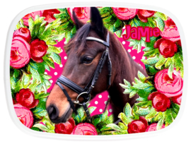 Mepal broodtrommel paard Jamie roses