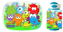 Set broodtrommel en drinkbeker Monsters