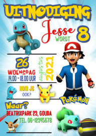 Kinderfeest uitnodiging Pokemon