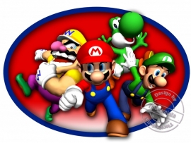 Strijkapplicatie Mario Bros & Friends