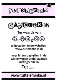 Tutteleminka cadeaubon t.w.v. € 40,00