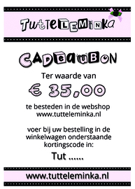 Tutteleminka cadeaubon t.w.v. € 35,00