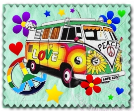 Strijkapplicatie Hippie Stamp