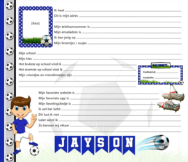 Vriendenboekje Voetbal  met naam (en evt foto)