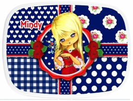 Broodtrommel Mindy blauw