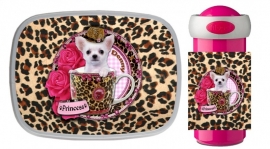 Set broodtrommel en Drinkbeker Chihuahua in Teacup