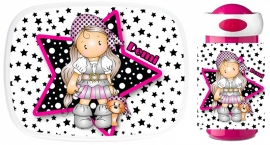 Set Mepal broodtrommel en drinkbeker Charming Pirate Girl met naam