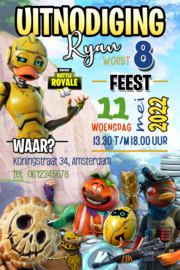 Kinderfeest uitnodiging Fortnite II