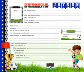 Vriendenboekje Voetbal  met naam (en evt foto)