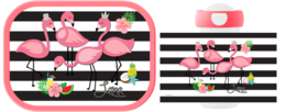Mepal broodtrommel en drinkbeker Flamingo ontwerp