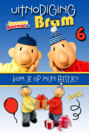 Kinderfeest uitnodiging Buurman & Buurman, setje van 6 stuks