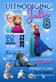 Kinderfeest uitnodiging Frozen