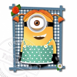 Strijkapplicatie Minion Girly!