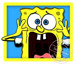 Strijkapplicatie Scary Spongebob