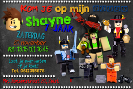 Kinderfeest uitnodiging Roblox