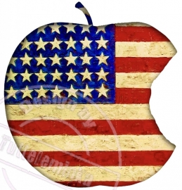 Strijkapplicatie (big) Apple USA