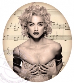FOR THE LADY`S!!! strijkapplicatie Madonna, ± 20 cm