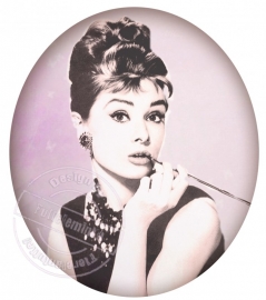 FOR THE LADY`S!!! strijkapplicatie Audrey Hepburn, ± 20 cm