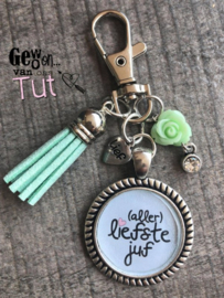 Sleutelhanger voor de juf, mint